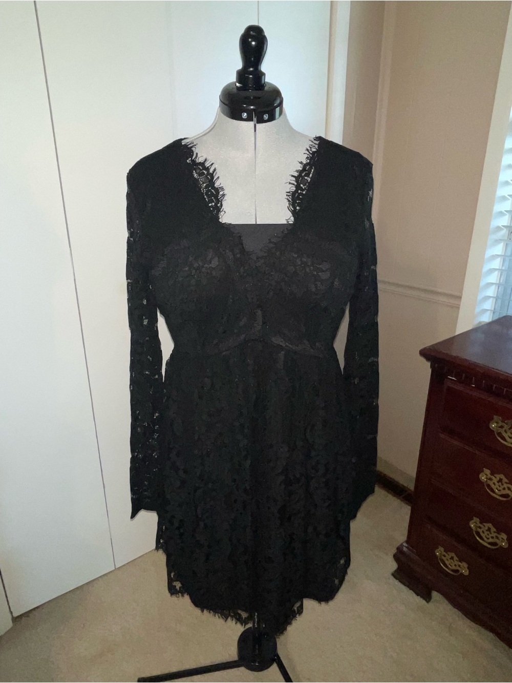 NWT Liza Luxe (sold through Modcloth) size L lace long sleeve dress.